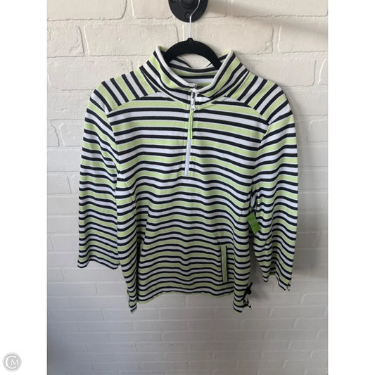 Sweatshirt Collar By Talbots In Black & Green, Size: Xl
