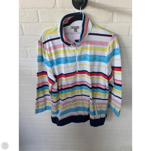 Sweatshirt Collar By Talbots In Blue & Yellow, Size: Xl