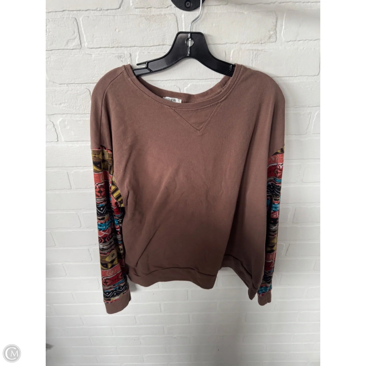 Sweatshirt Crewneck By Umgee In Brown, Size: L