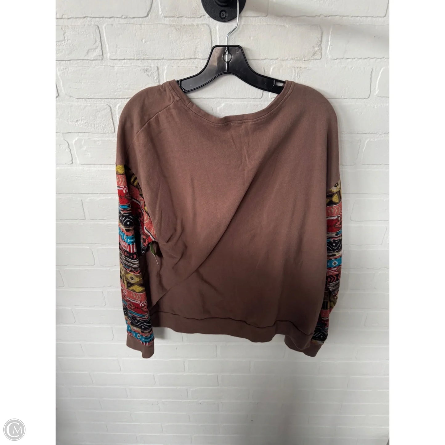 Sweatshirt Crewneck By Umgee In Brown, Size: L