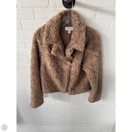 Jacket Faux Fur & Sherpa By Cloth & Stone In Tan, Size: S