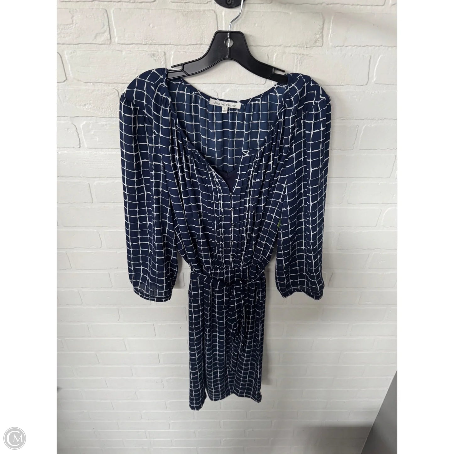 Dress Casual Short By Daniel Rainn In Blue & White, Size: Xl