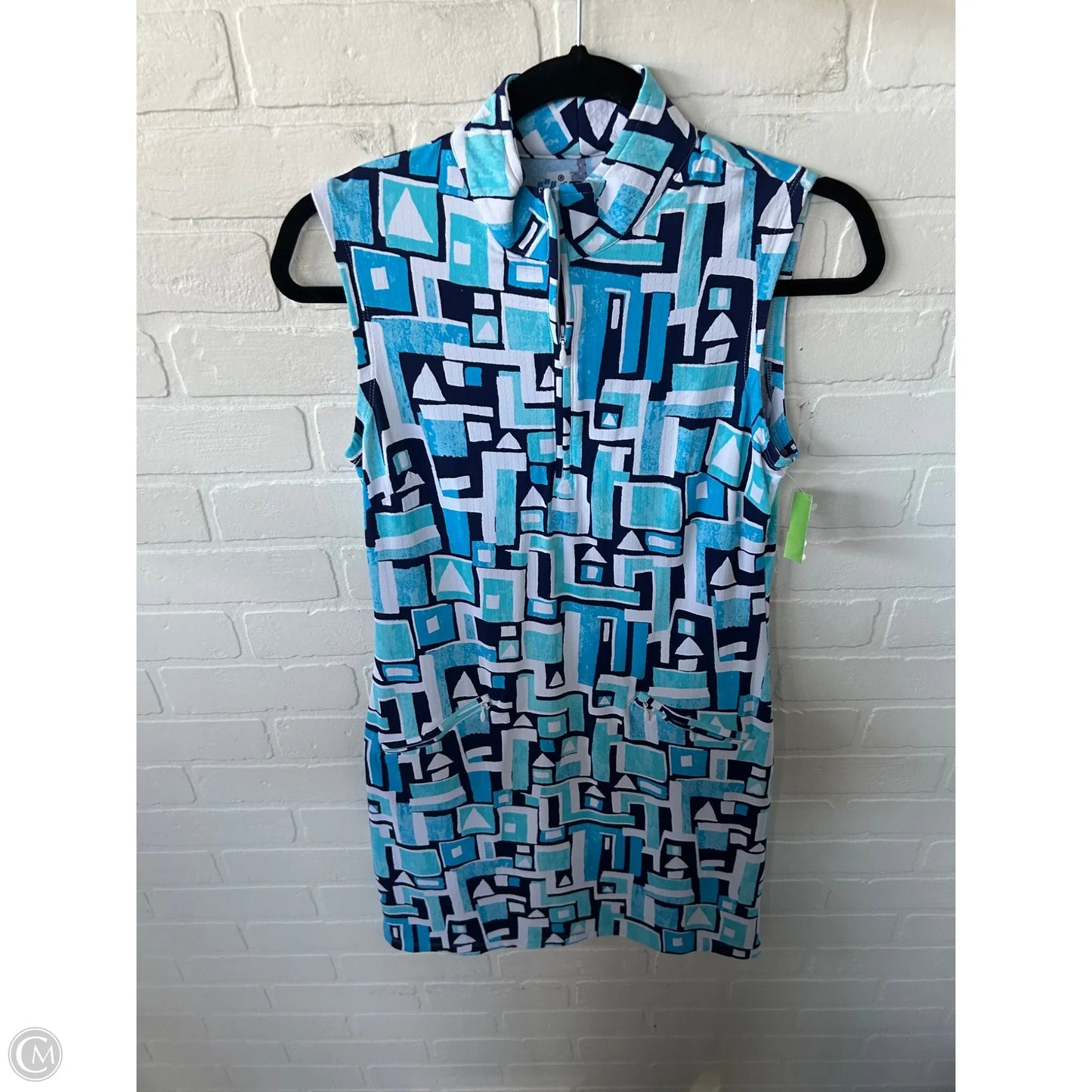 Athletic Dress By Ibkul In Blue & White, Size: Xs