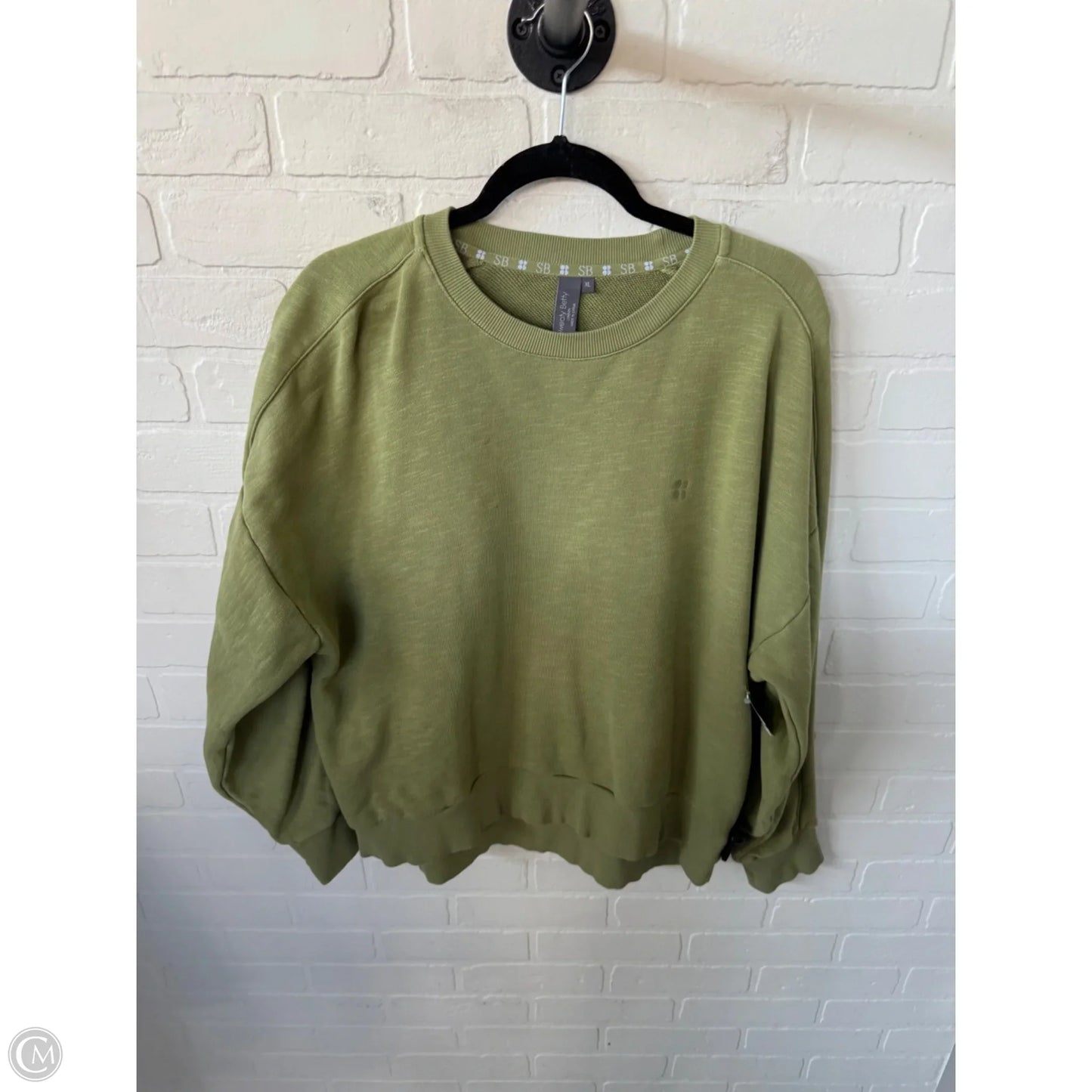 Athletic Sweatshirt Crewneck By Sweaty Betty In Green, Size: Xl