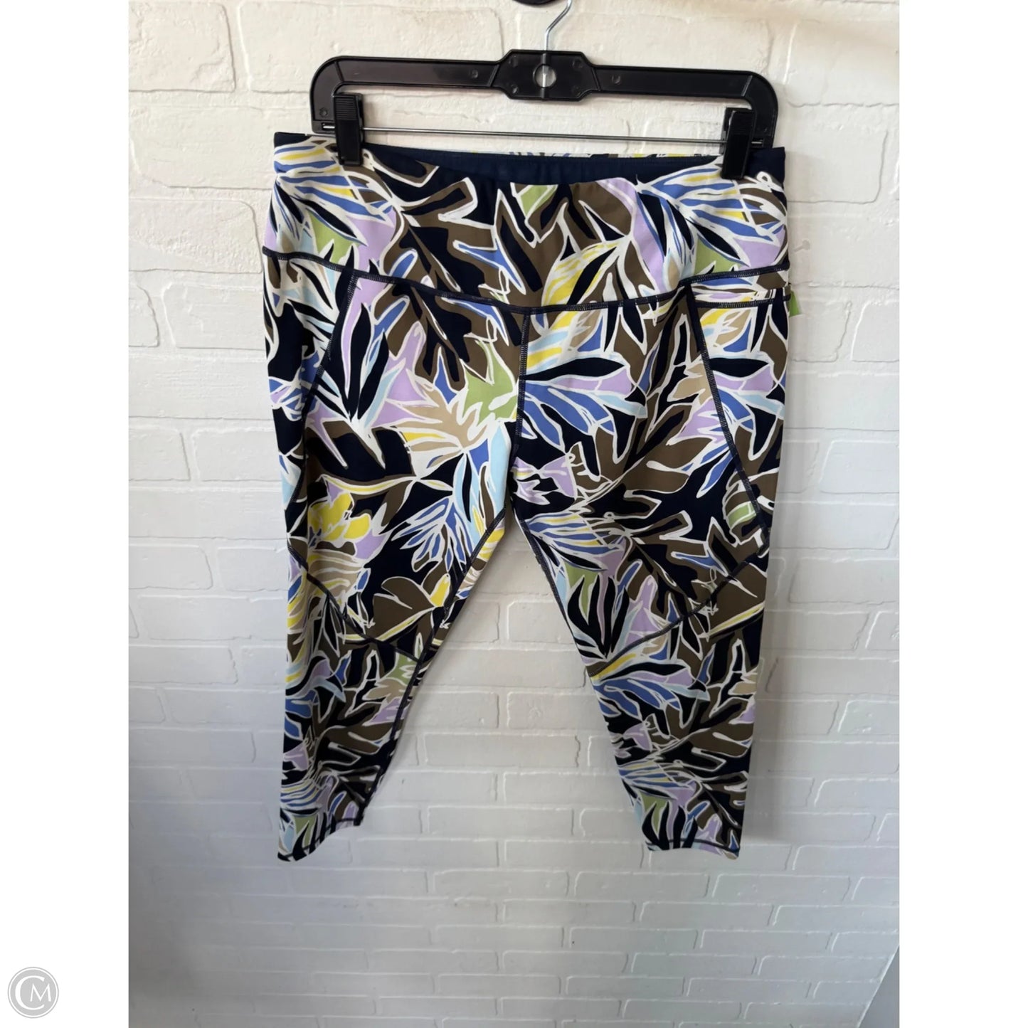 Athletic Leggings By Sweaty Betty In Blue & Green, Size: 16