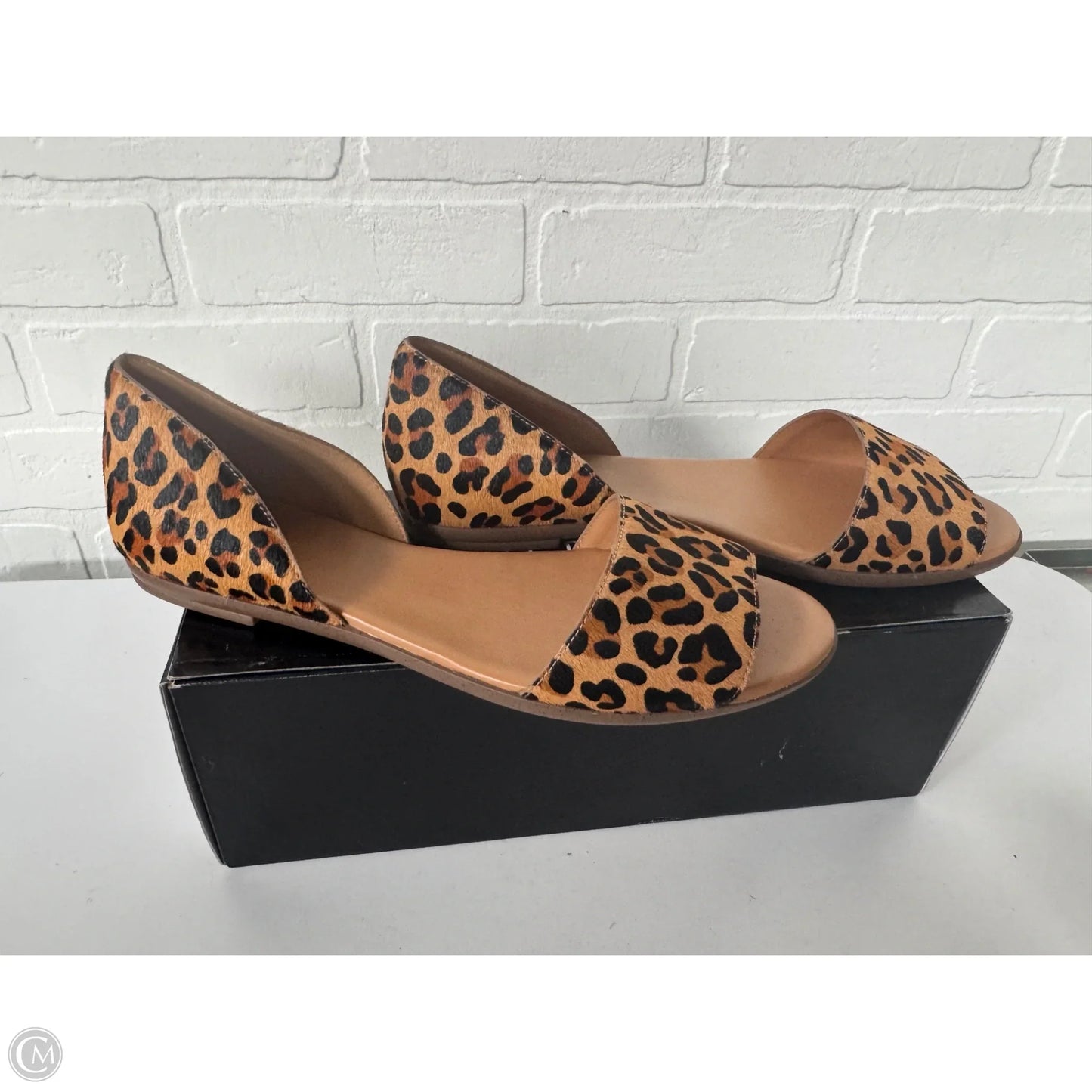 Sandals Flats By J. Crew In Animal Print, Size: 10