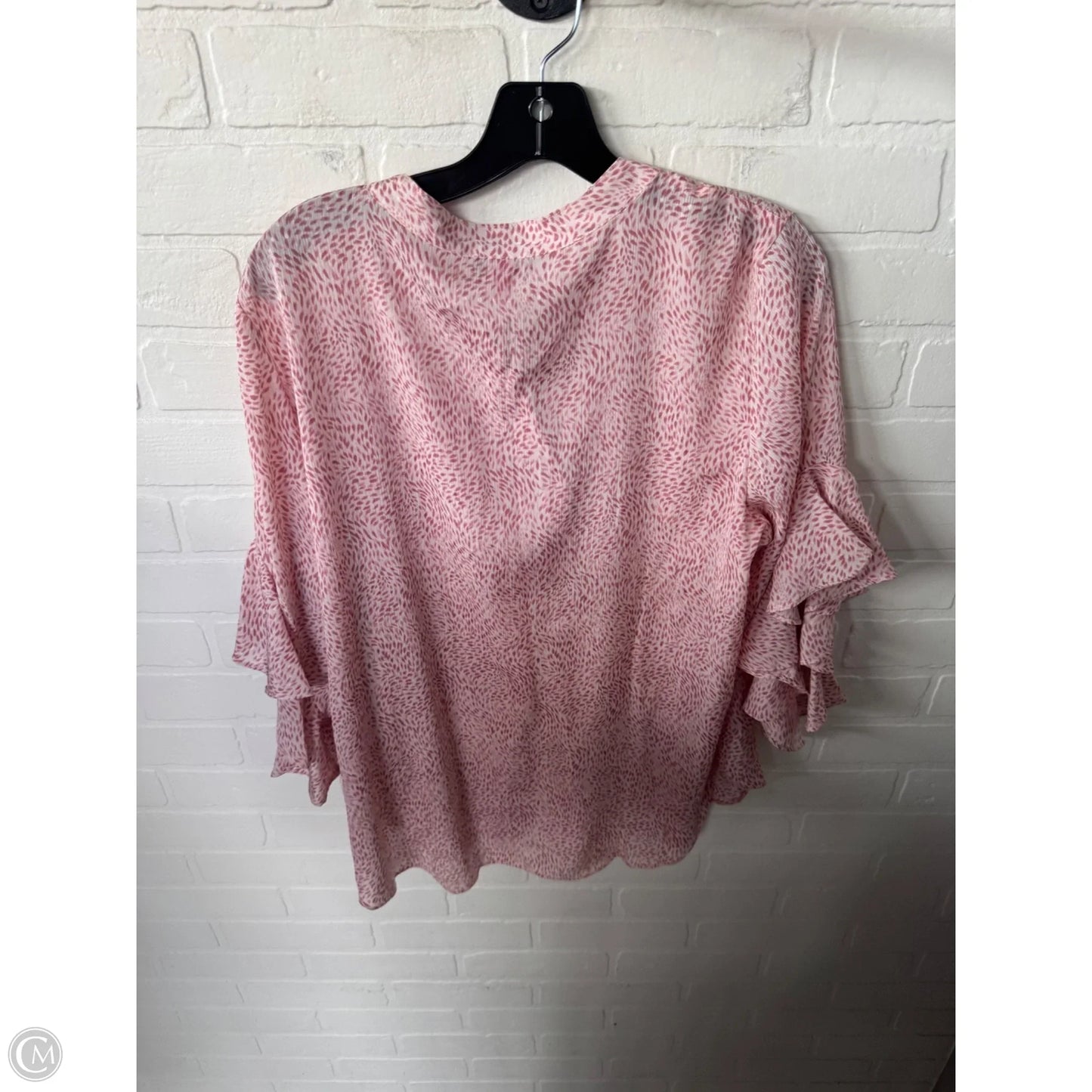 Top 3/4 Sleeve By Vince Camuto In Pink, Size: L