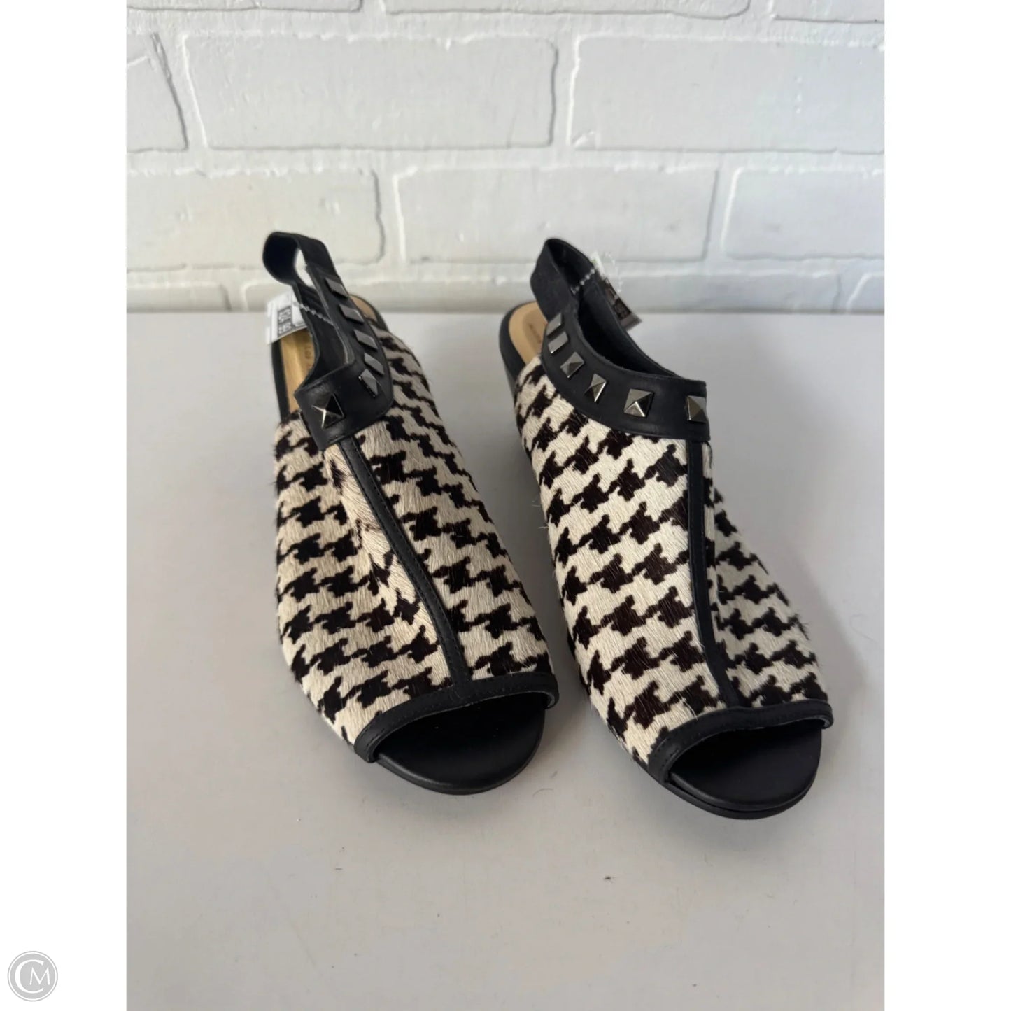 Sandals Heels Kitten By Nanette By Nanette Lepore In Brown & Cream, Size: 7.5