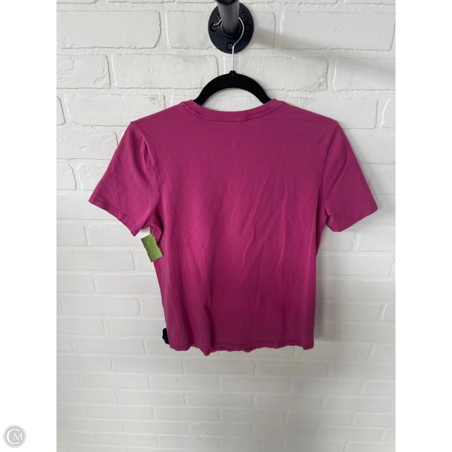 Athletic Top Short Sleeve By Lululemon In Pink, Size: S
