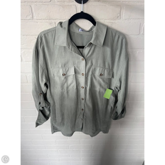Jacket Shirt By Magnolia In Green, Size: S