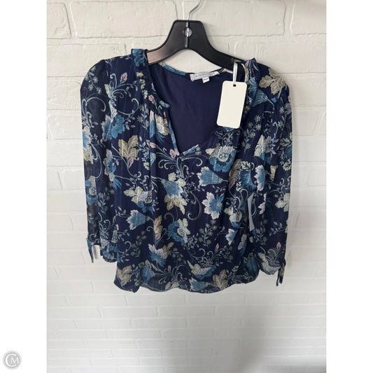 Top 3/4 Sleeve By Clothes Mentor In Blue & Green, Size: M