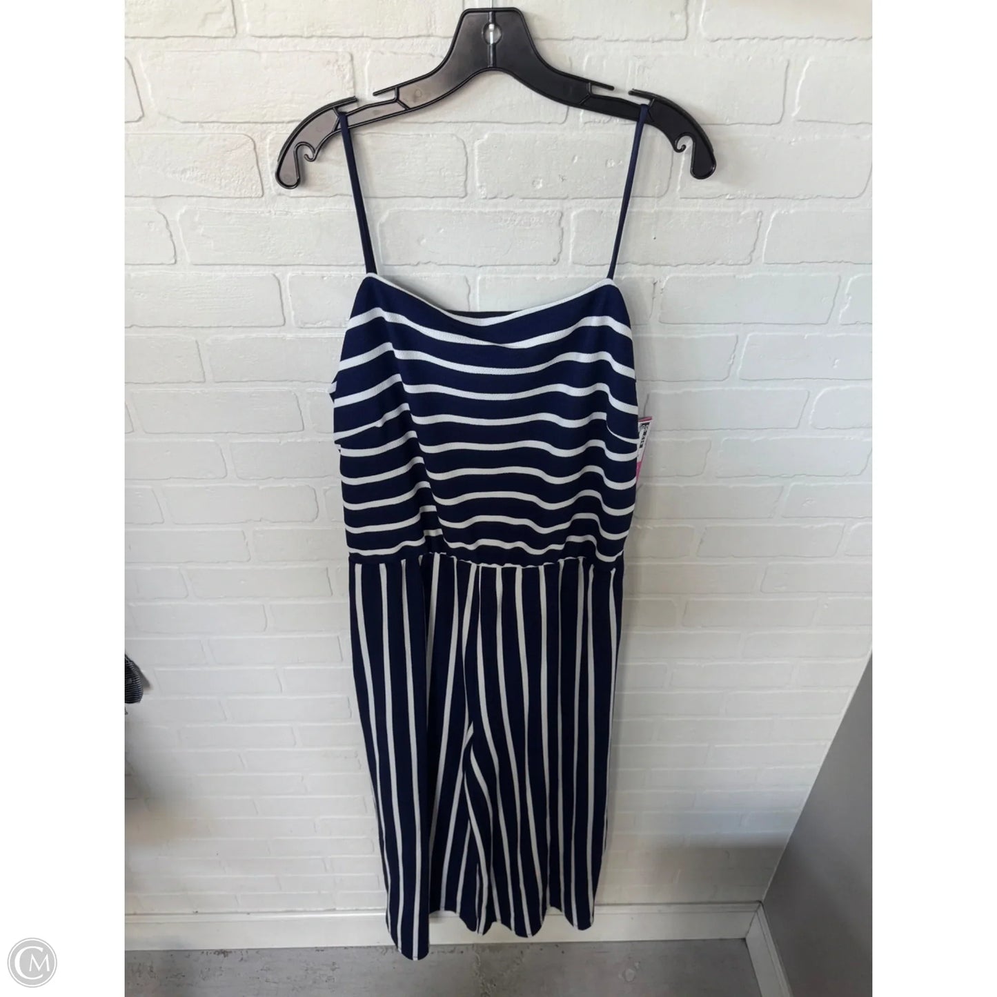 Jumpsuit By Vibe In Blue & White, Size: 2x