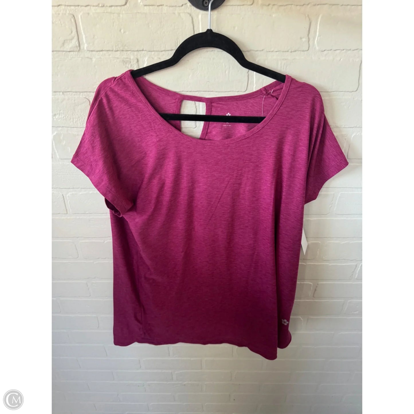 Athletic Top Short Sleeve By Tuff Athletics In Pink, Size: Xl