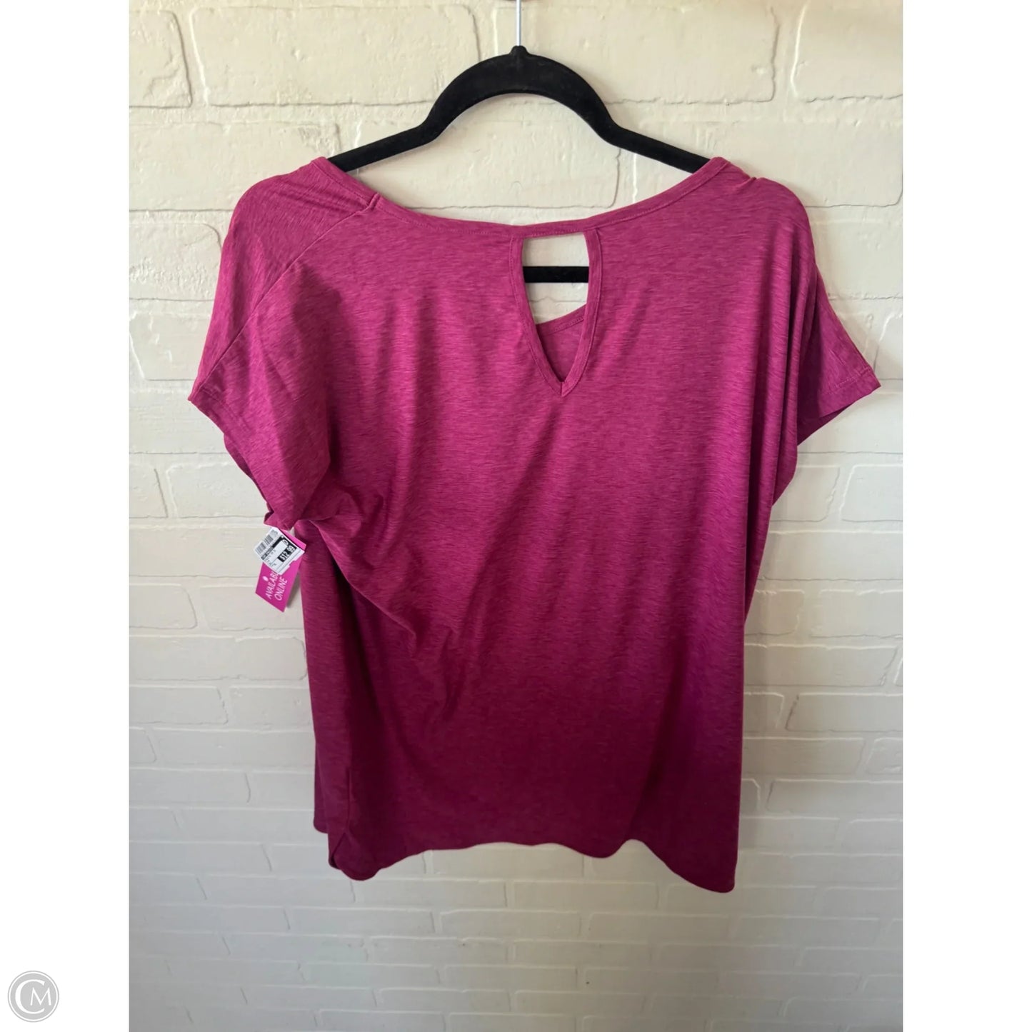 Athletic Top Short Sleeve By Tuff Athletics In Pink, Size: Xl