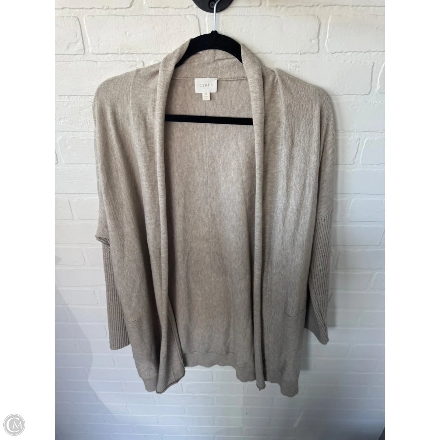 Sweater Cardigan By Cyrus In Tan, Size: M