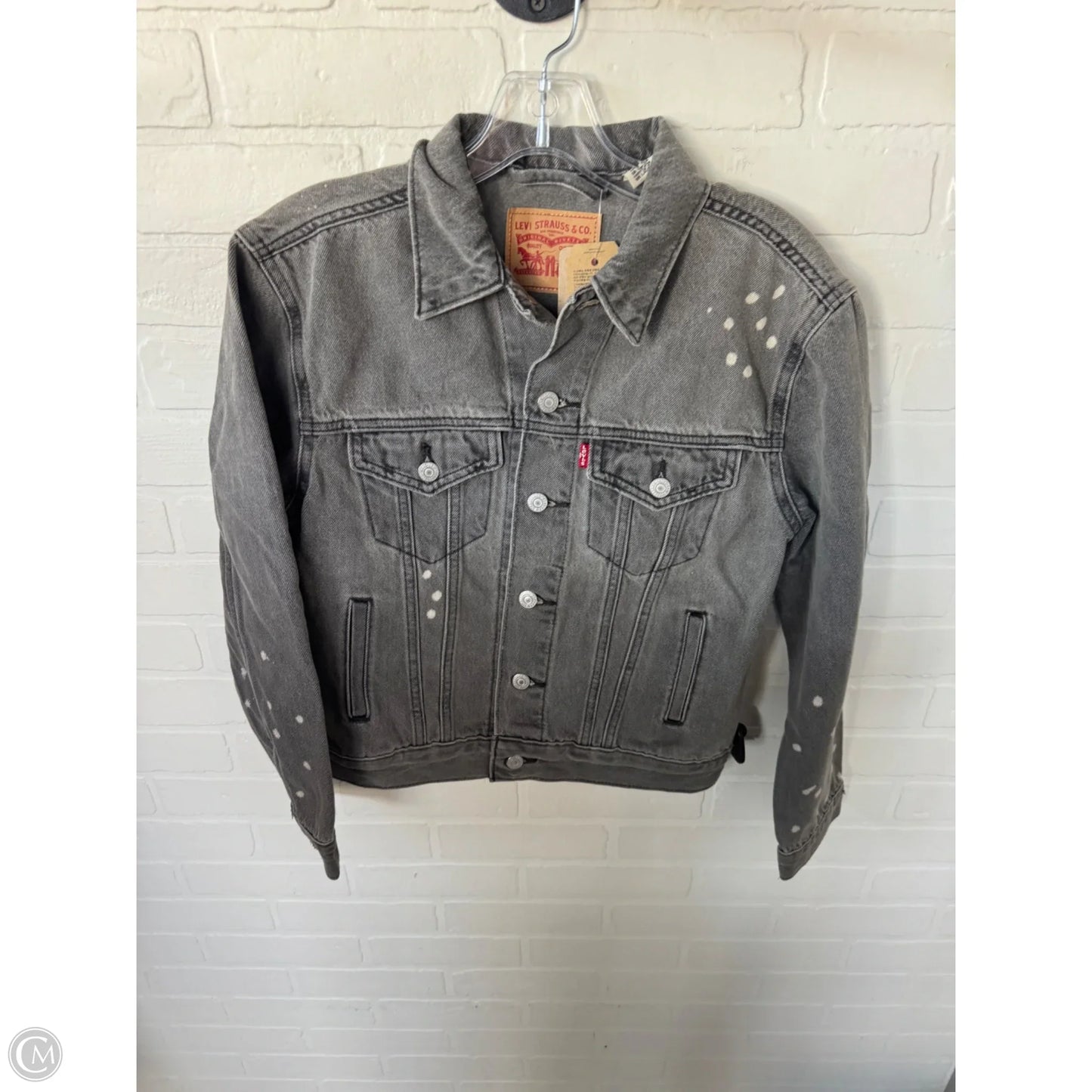 Jacket Denim By Levis In Grey Denim, Size: Xs