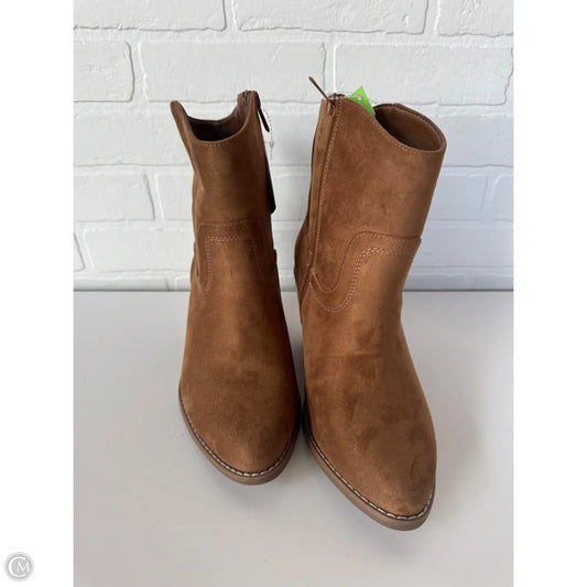 Boots Mid-calf Heels By Torrid In Brown, Size: 9