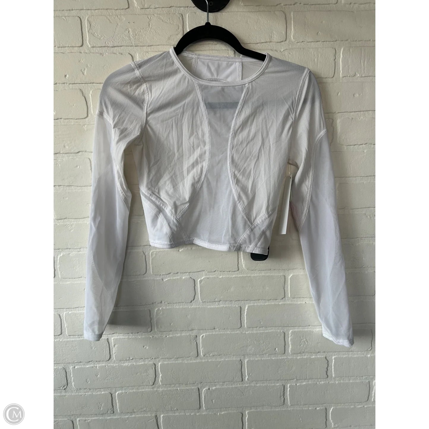 Athletic Top Long Sleeve Crewneck By Lululemon In White, Size: Xs
