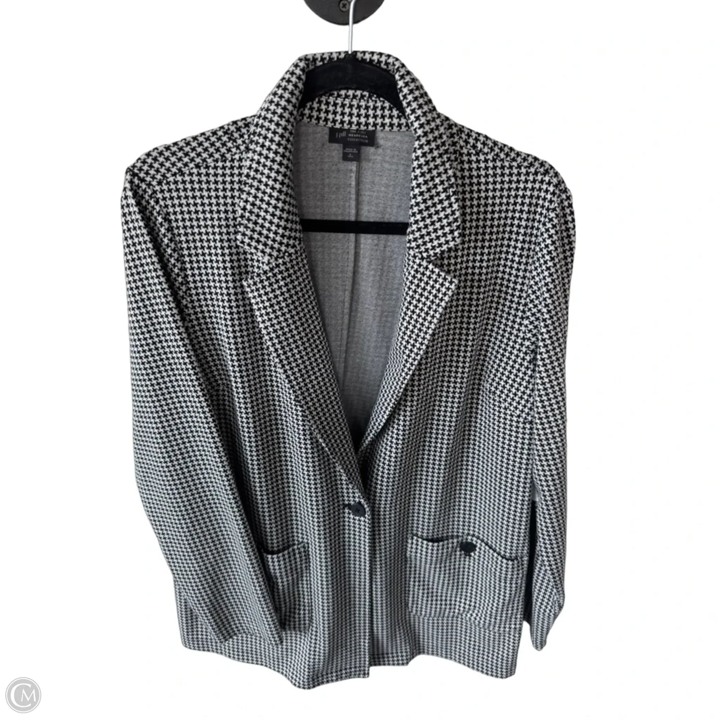 Blazer By J. Jill In Black & Cream, Size: L