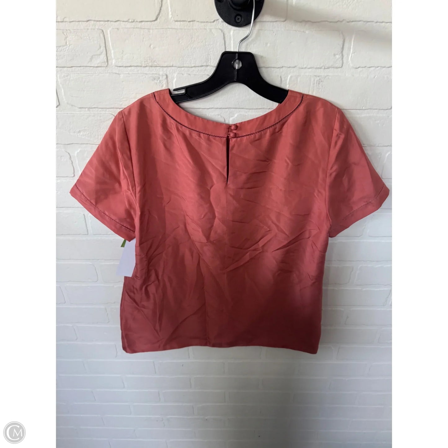 Top Short Sleeve By Brooks Brothers In Orange, Size: M