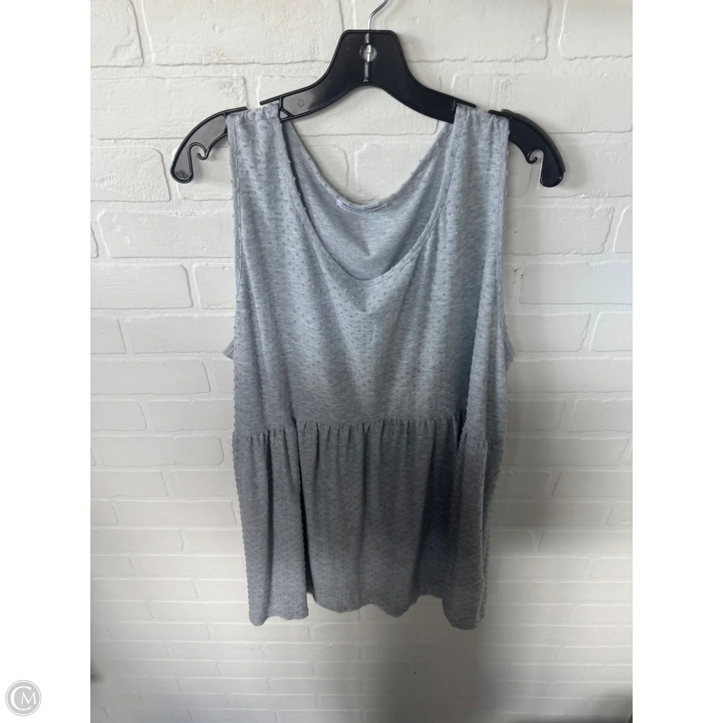 Top Sleeveless By Chicsoul In Grey, Size: 4x
