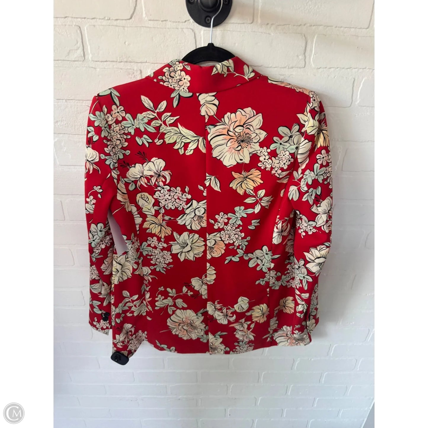 Blazer By Zara Basic In Red & Tan, Size: Xs