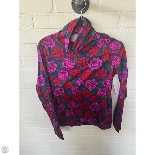 Top Long Sleeve By Talbots In Blue & Red, Size: M