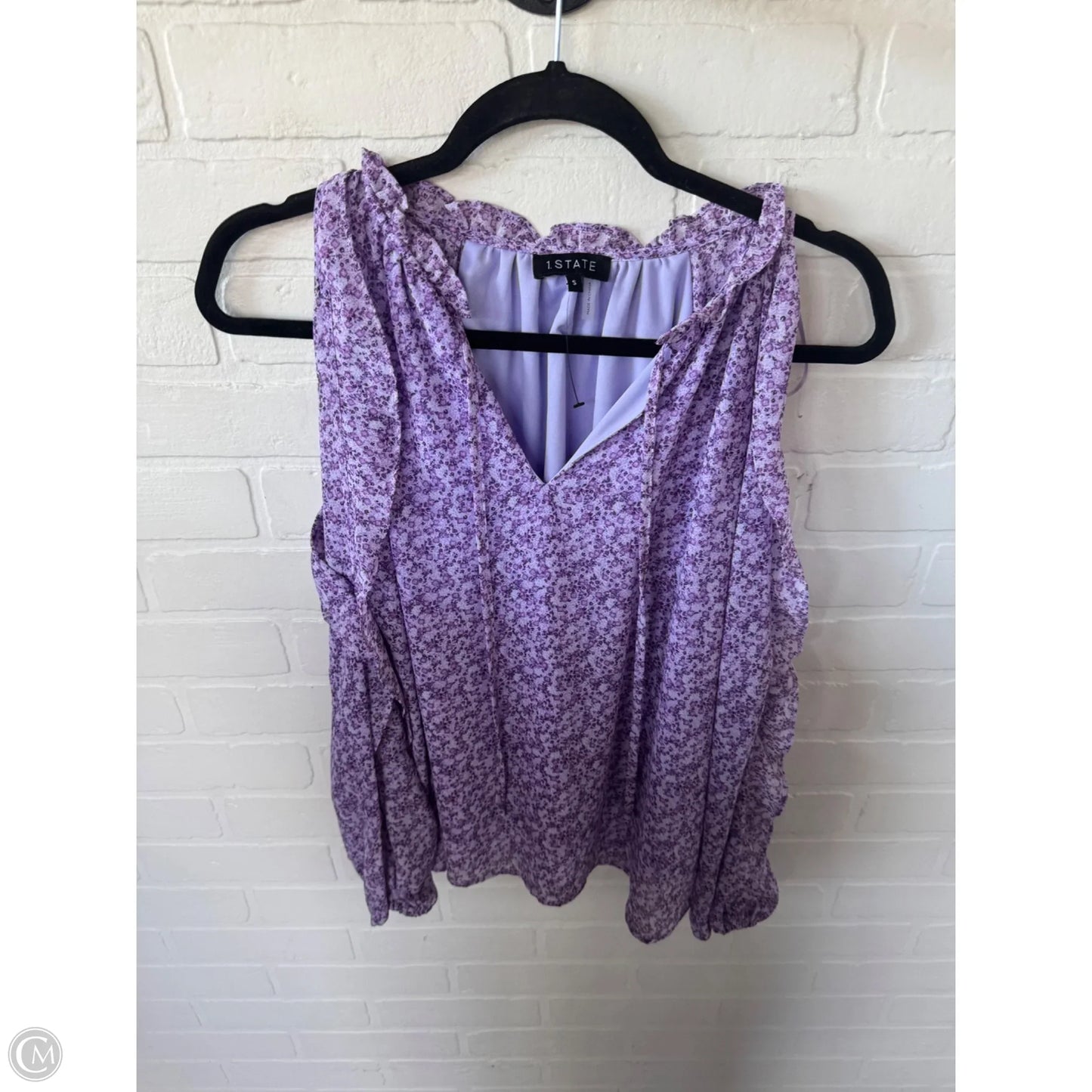 Top Long Sleeve By 1.state In Purple, Size: S
