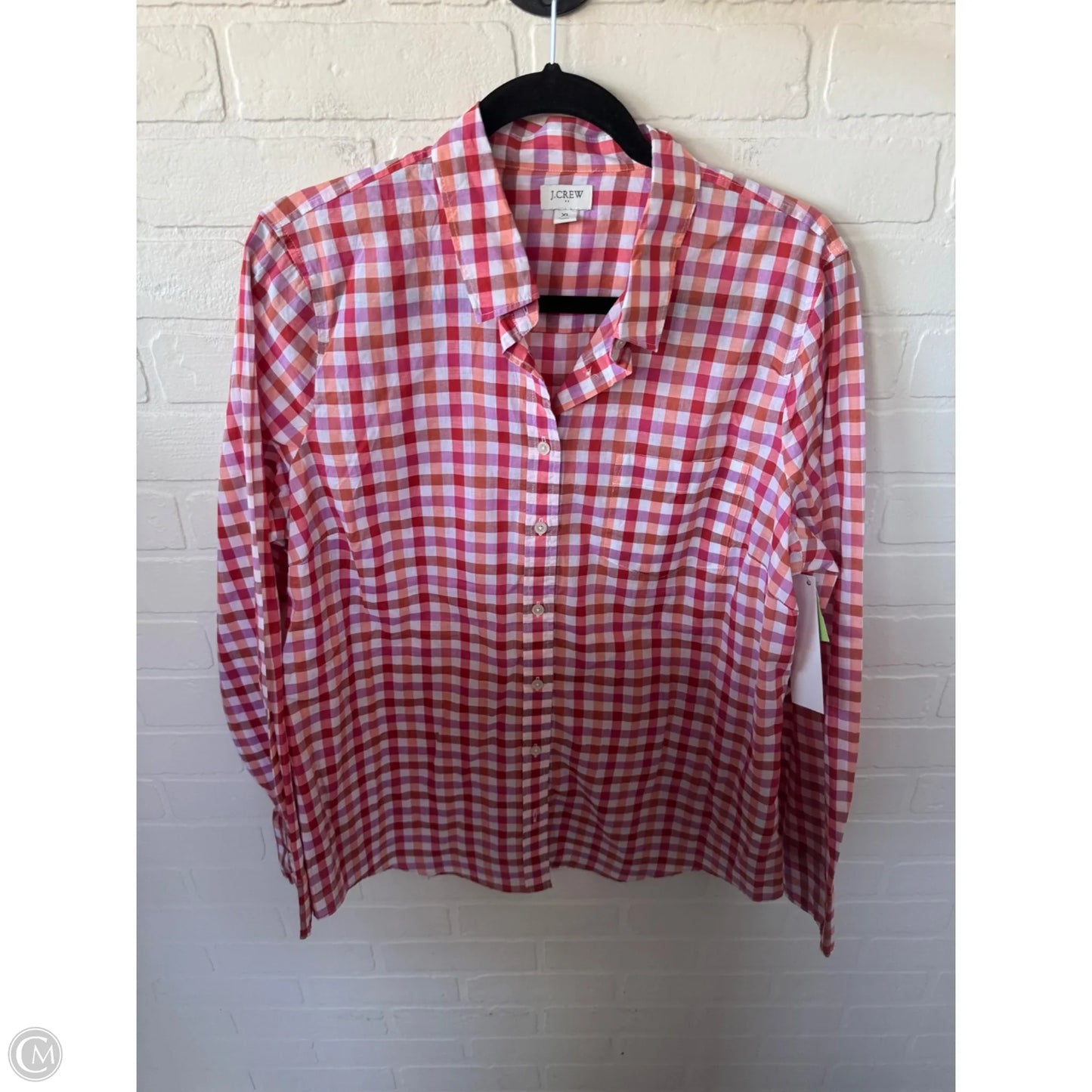Top Long Sleeve By J. Crew In Orange & Purple, Size: Xl