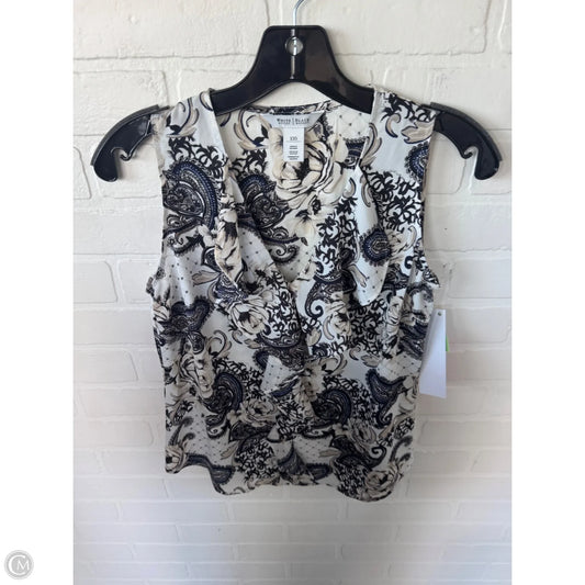 Top Sleeveless By White House Black Market In Brown & Cream, Size: Xxs
