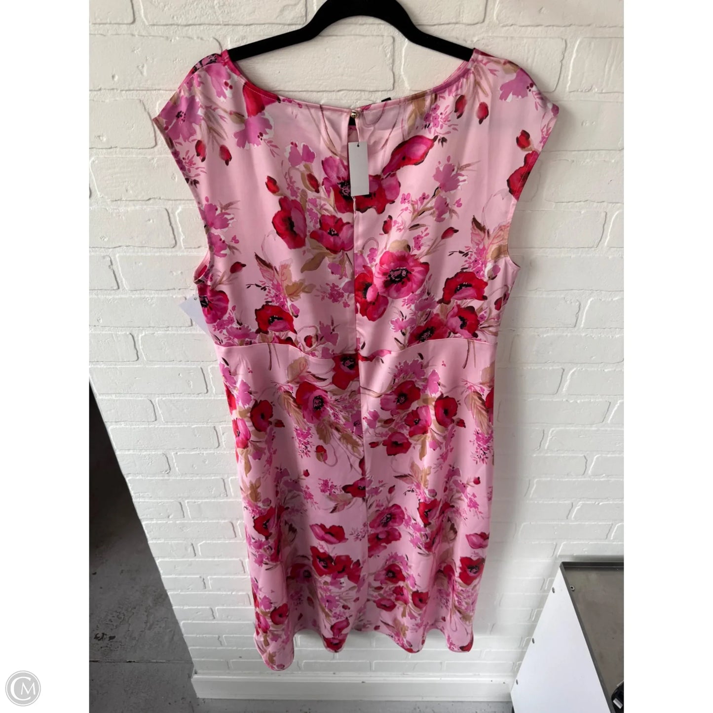 Dress Party Midi By Talbots In Pink & Red, Size: Xl
