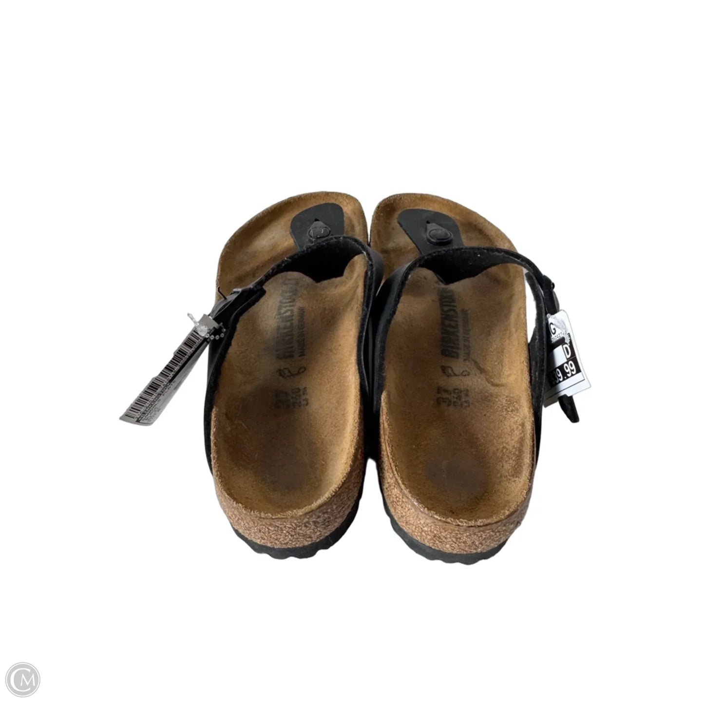 Sandals Flats By Birkenstock In Black, Size: 6