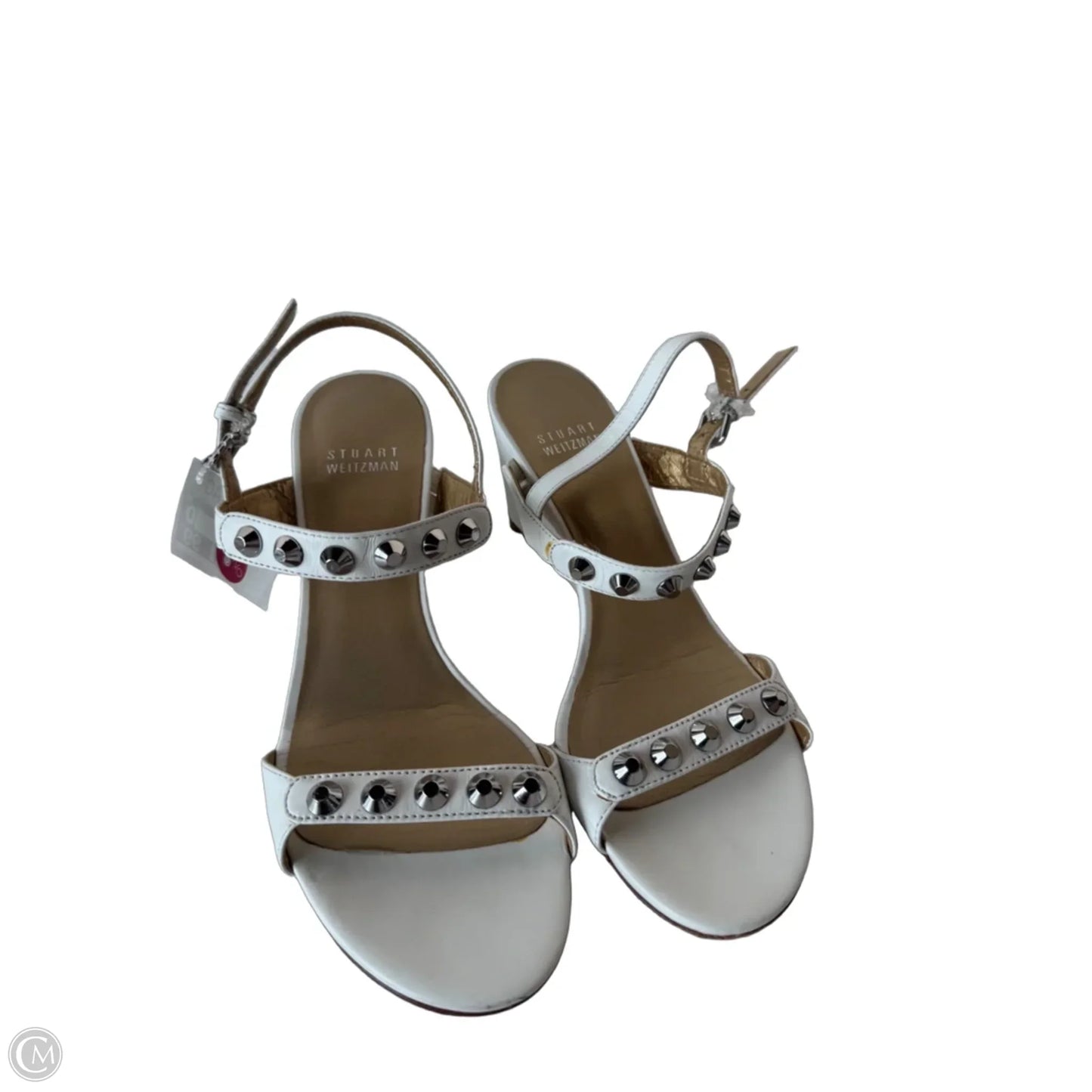 Sandals Designer By Stuart Weitzman In White, Size: 6.5