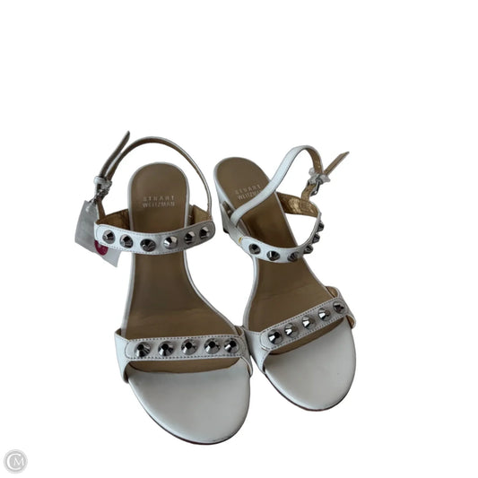 Sandals Designer By Stuart Weitzman In White, Size: 6.5