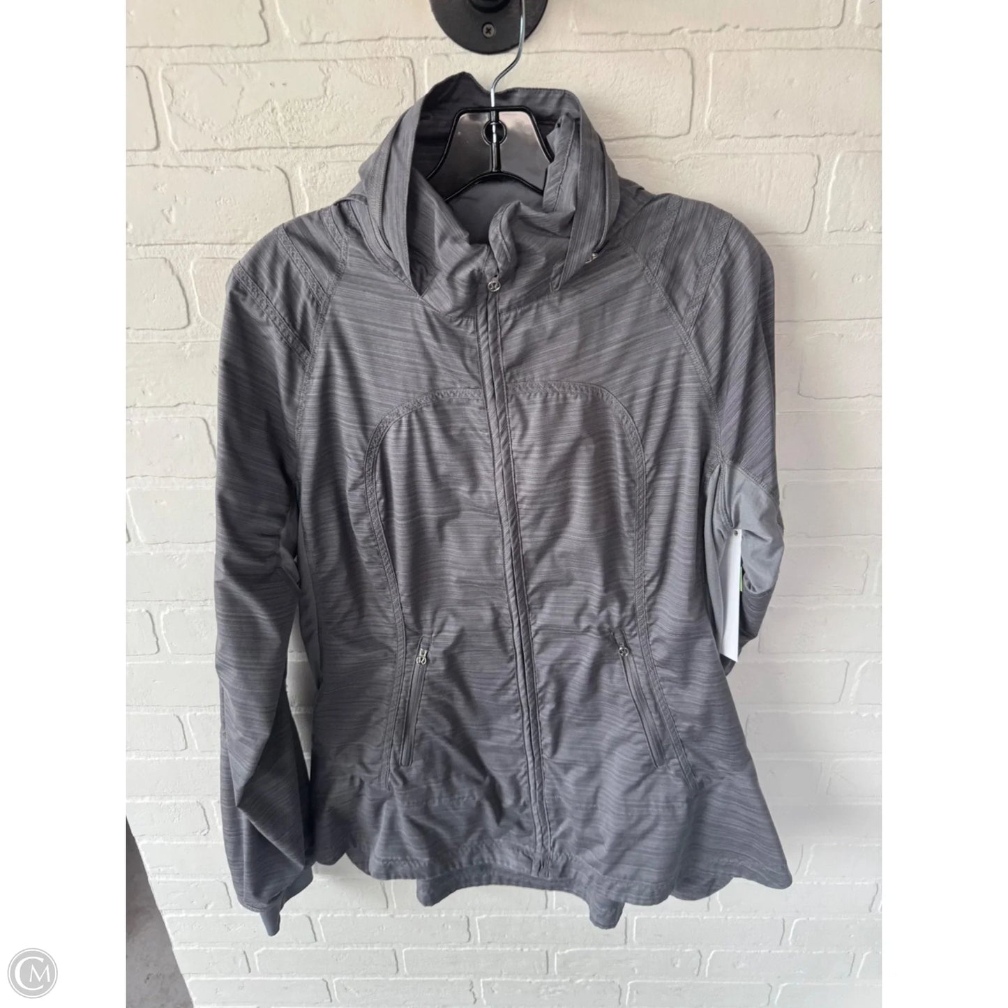 Athletic Jacket By Lululemon In Grey, Size: L