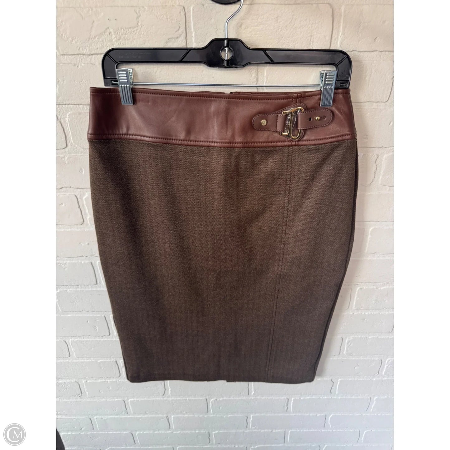 Skirt Midi By Lauren By Ralph Lauren In Brown, Size: 6