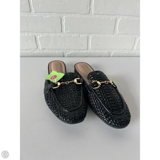 Shoes Flats By Cushionaire In Black & Gold, Size: 7.5