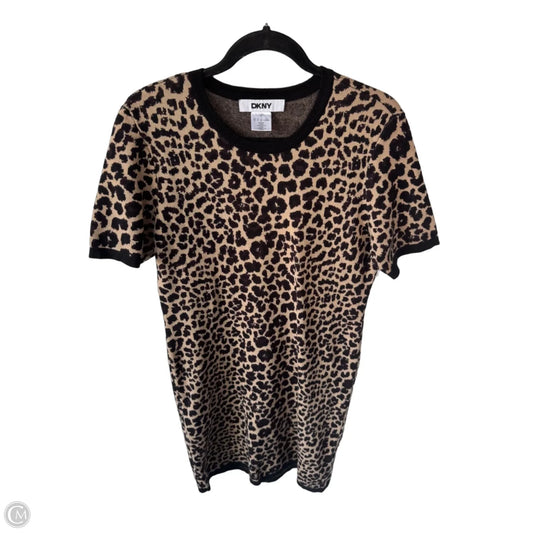 Dress Sweater By Dkny In Animal Print, Size: L