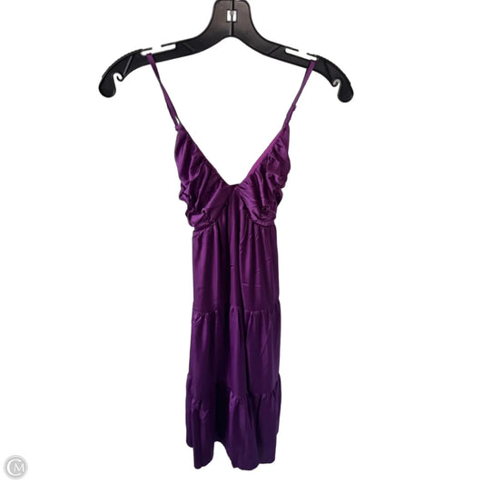 Dress Party Midi By Bebe In Purple, Size: Xs