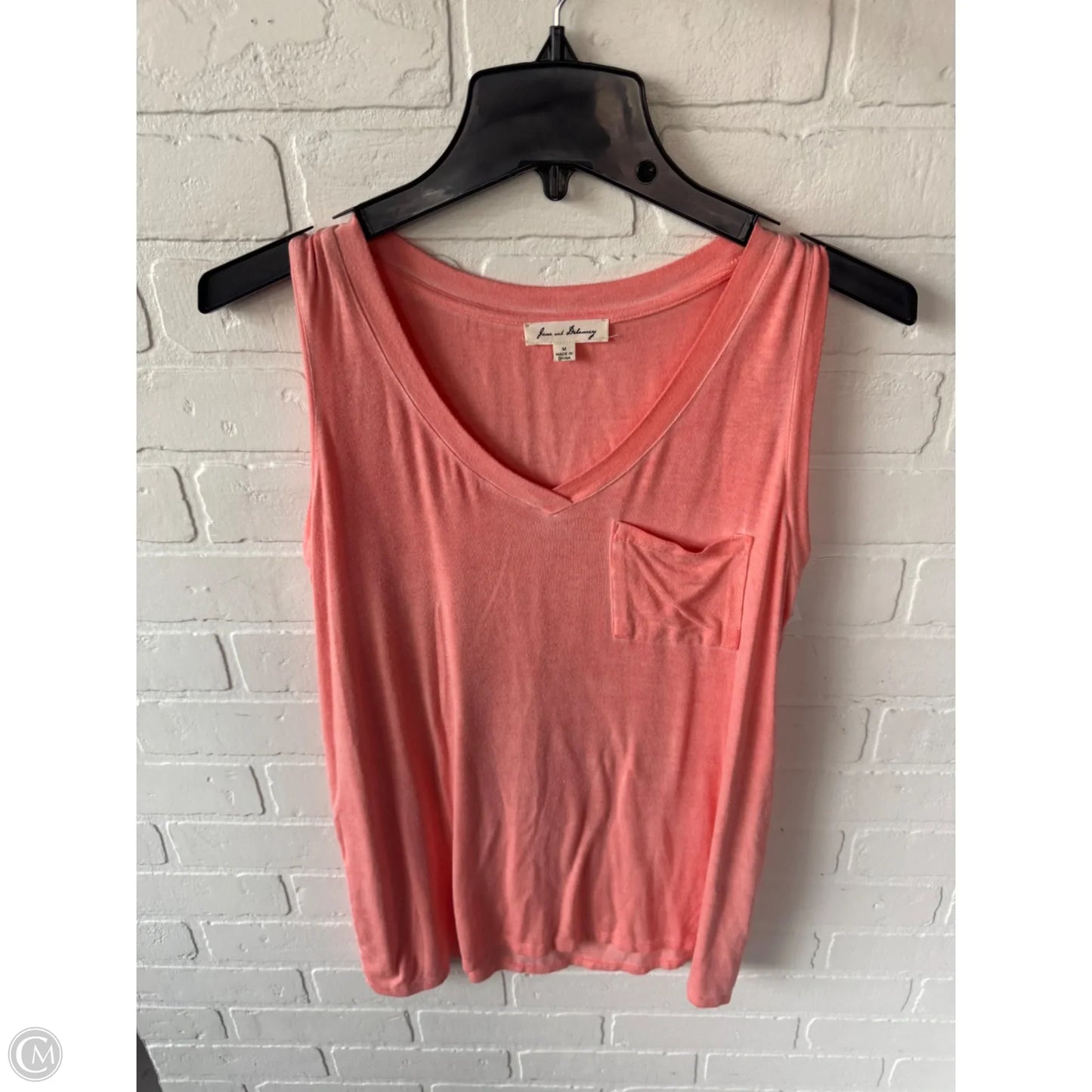 Top Sleeveless By Jane And Delancey In Orange, Size: M