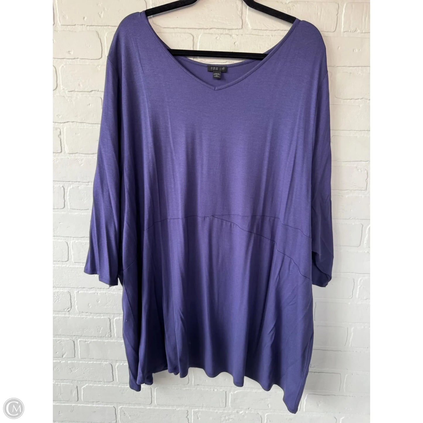 Top 3/4 Sleeve Basic By J. Jill In Purple, Size: 4x