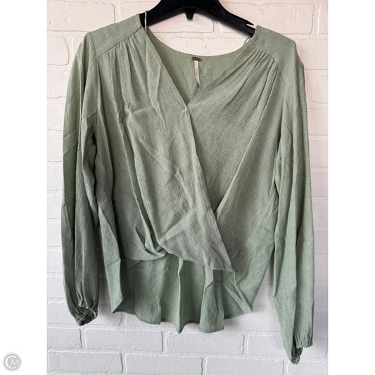 Top Long Sleeve By Free People In Green, Size: Xs