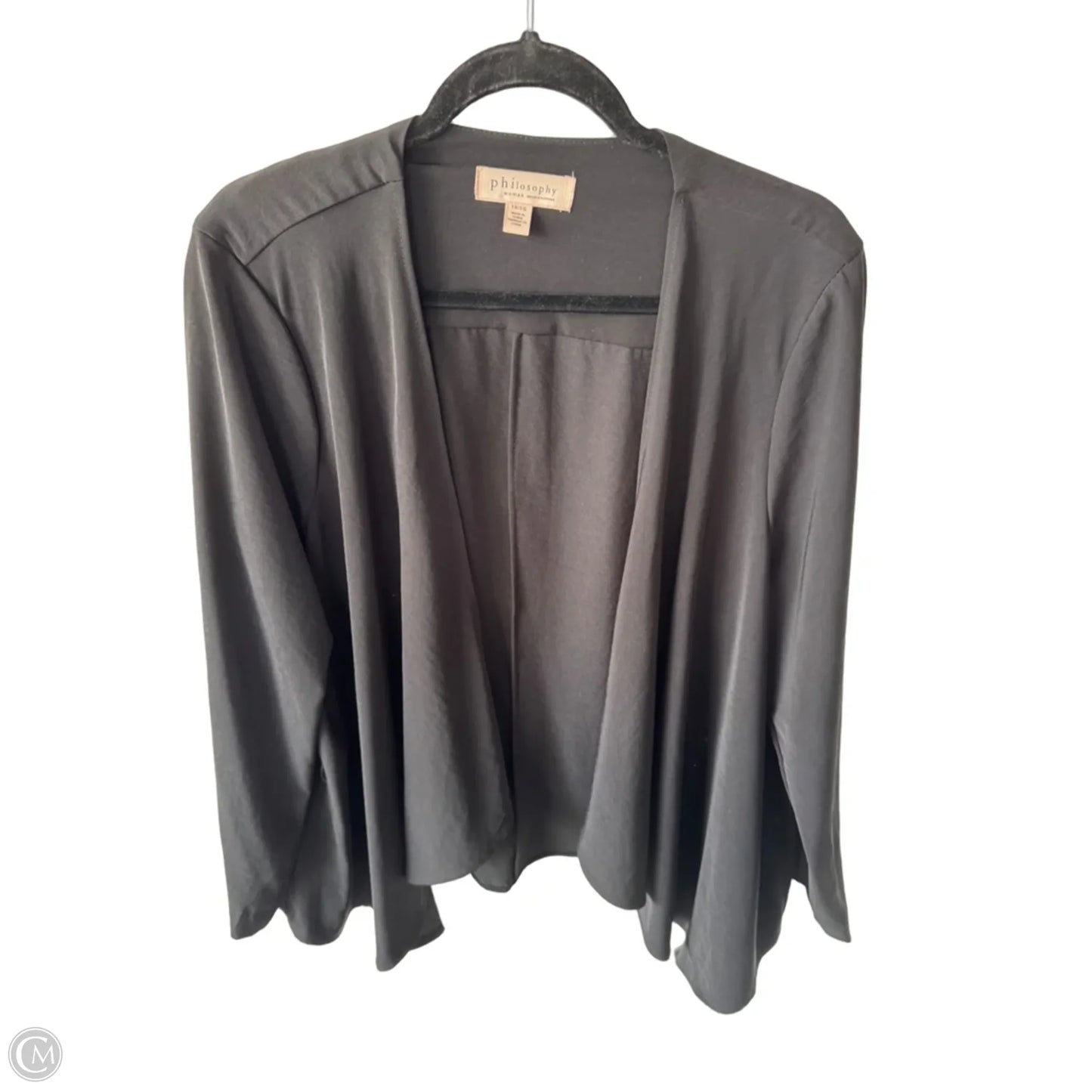 Blazer By Philosophy In Black, Size: 1x