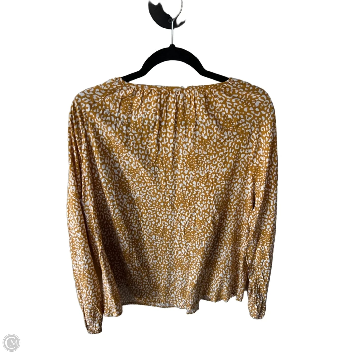 Top Long Sleeve By Savanna Jane In Yellow, Size: L