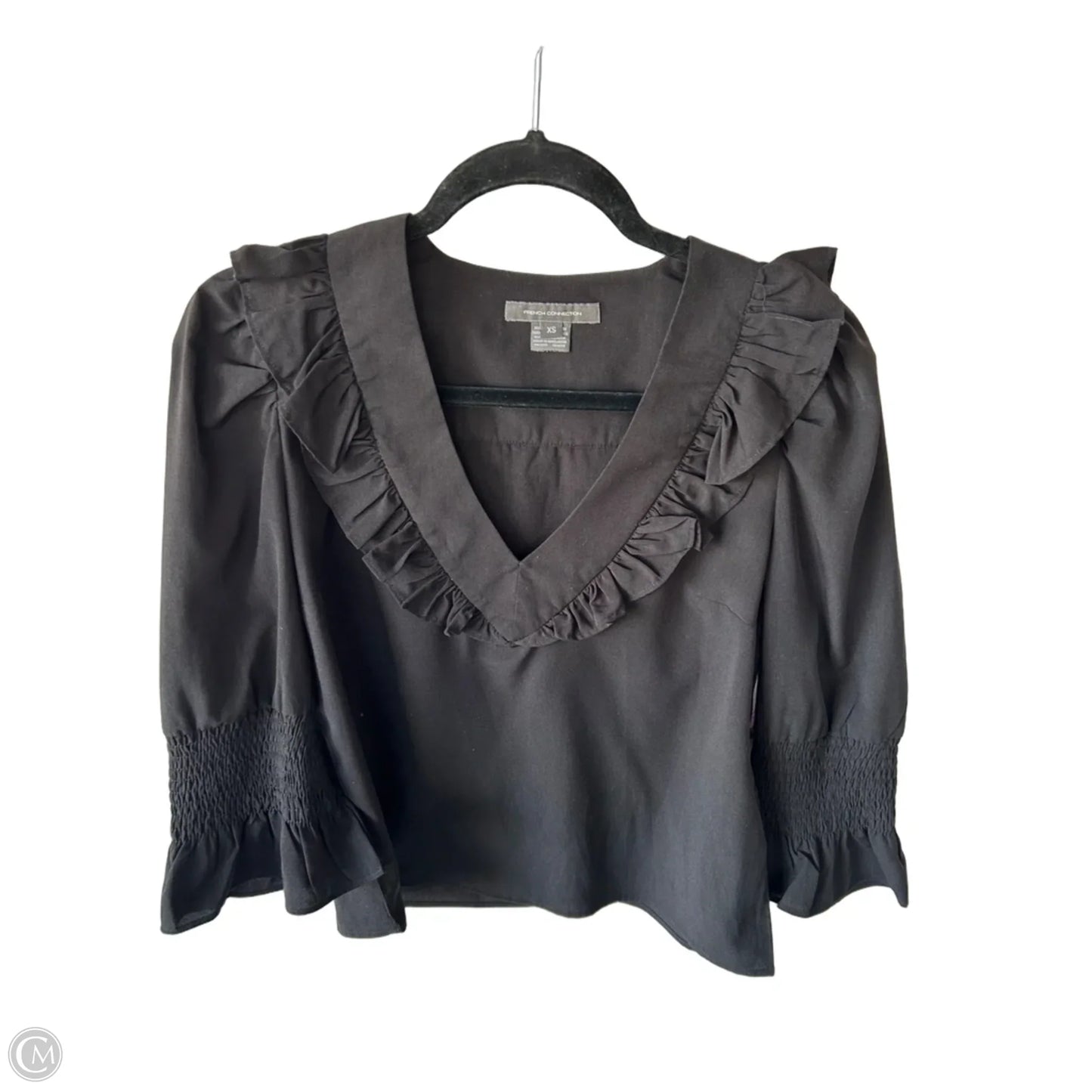 Top Short Sleeve By French Connection In Black, Size: Xs