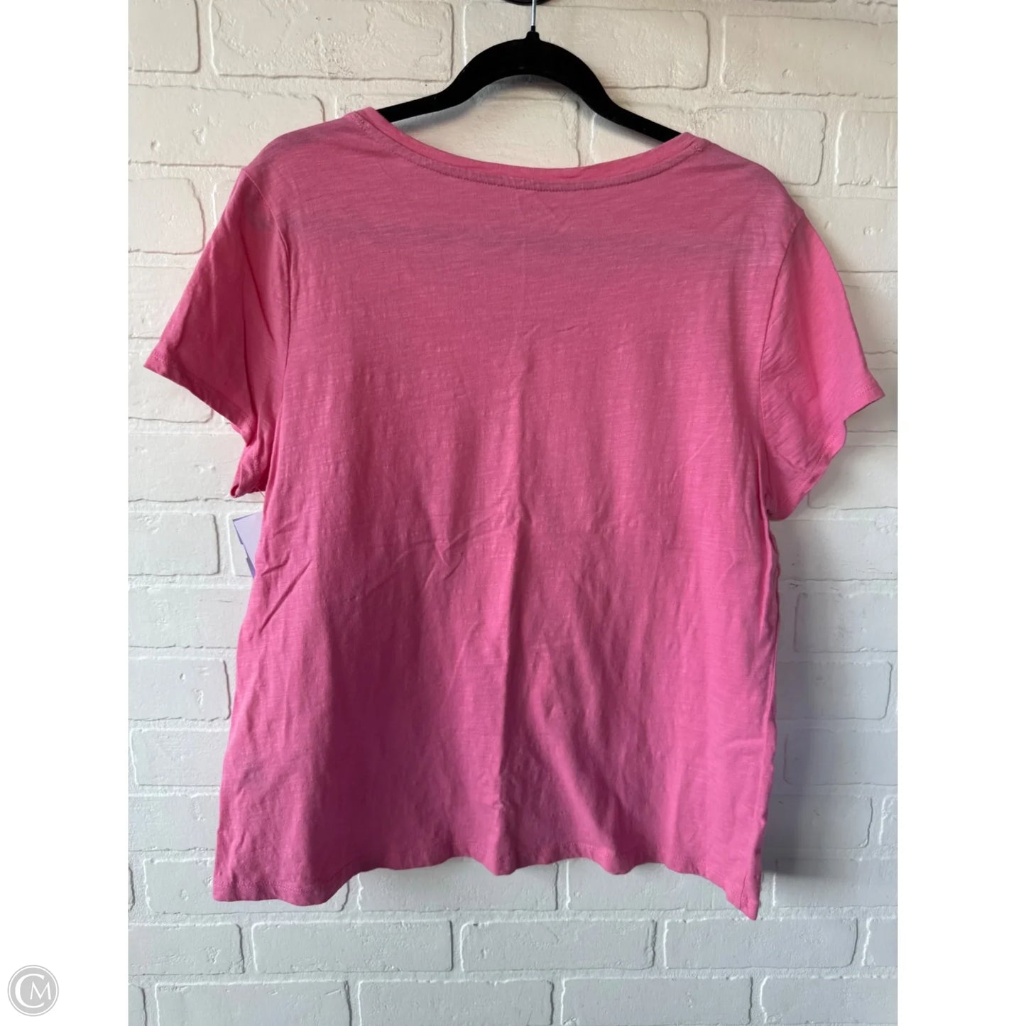 Top Short Sleeve Basic By Tommy Hilfiger In Pink, Size: Xl