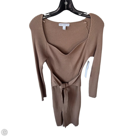 Dress Sweater By And Now This In Tan, Size: M