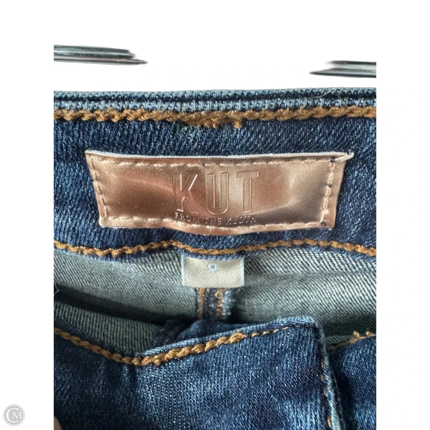 Jeans Flared By Kut In Blue Denim, Size: 0