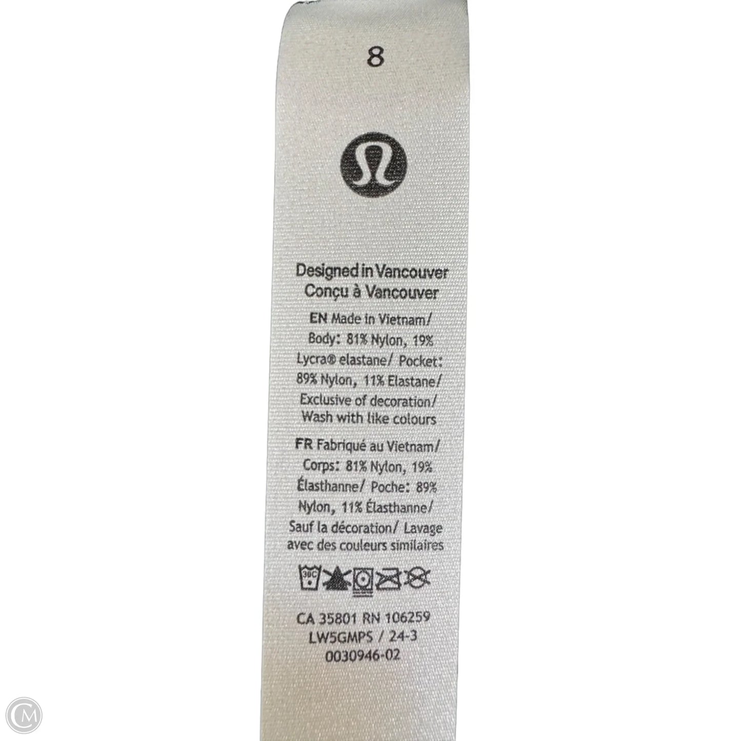 Athletic Leggings By Lululemon In Green, Size: 8