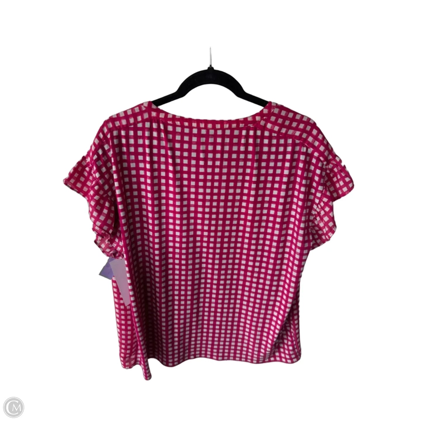 Top Short Sleeve By Ann Taylor In Pink, Size: L